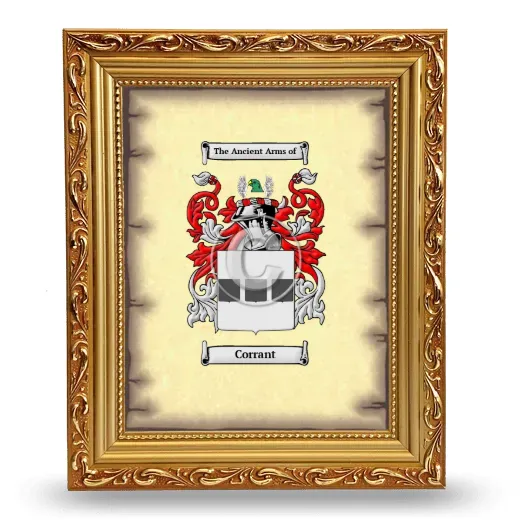 Corrant Coat of Arms Framed - Gold