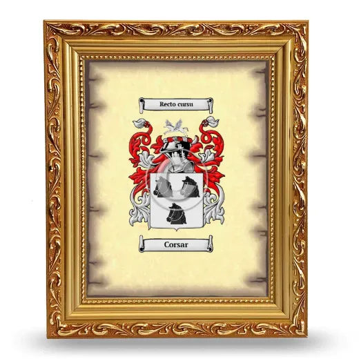 Corsar Coat of Arms Framed - Gold