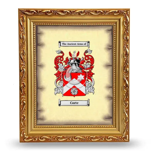 Corte Coat of Arms Framed - Gold