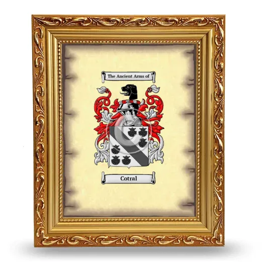 Cotral Coat of Arms Framed - Gold