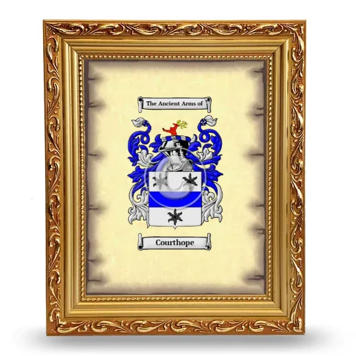 Courthope Coat of Arms Framed - Gold