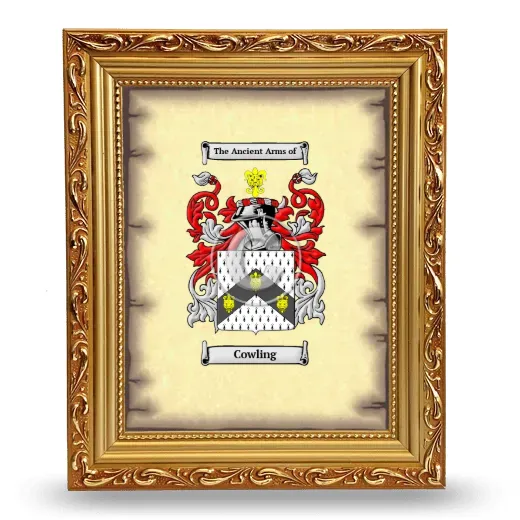 Cowling Coat of Arms Framed - Gold