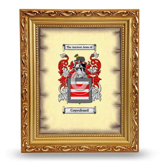 Coyesfeard Coat of Arms Framed - Gold