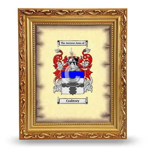 Crabtrey Coat of Arms Framed - Gold