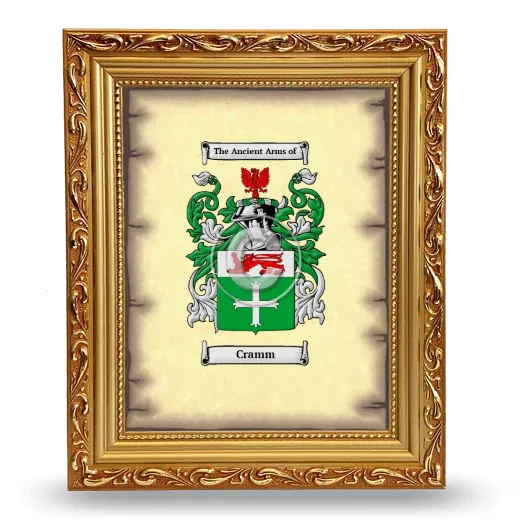 Cramm Coat of Arms Framed - Gold