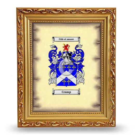 Cramp Coat of Arms Framed - Gold