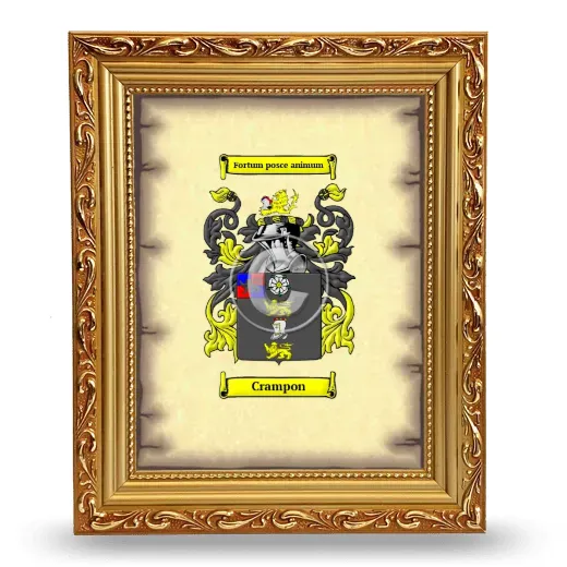 Crampon Coat of Arms Framed - Gold