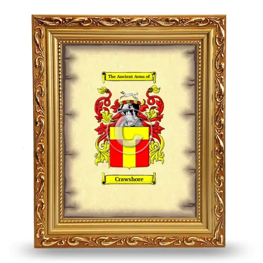 Crawshore Coat of Arms Framed - Gold