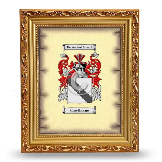Craythorne Coat of Arms Framed - Gold