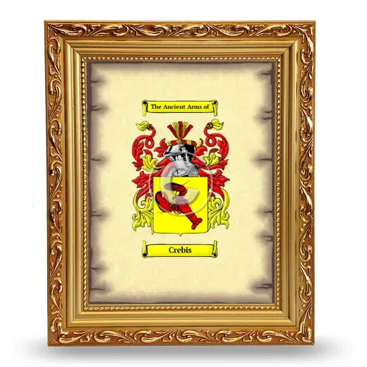 Crebis Coat of Arms Framed - Gold