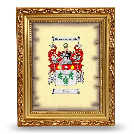 Cree Coat of Arms Framed - Gold