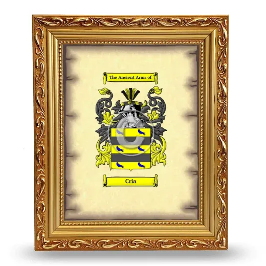 Cria Coat of Arms Framed - Gold