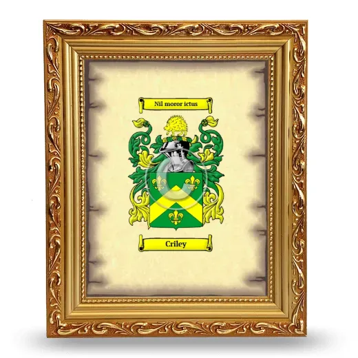 Criley Coat of Arms Framed - Gold