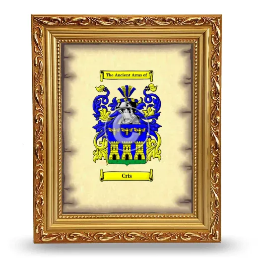 Cris Coat of Arms Framed - Gold