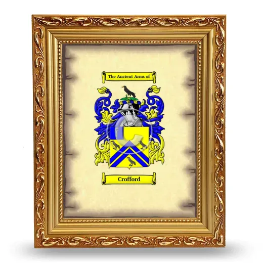 Crofford Coat of Arms Framed - Gold
