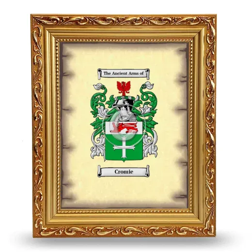 Cromie Coat of Arms Framed - Gold