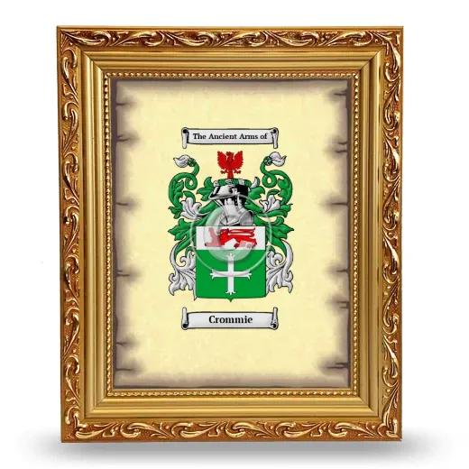 Crommie Coat of Arms Framed - Gold
