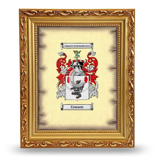 Crossen Coat of Arms Framed - Gold