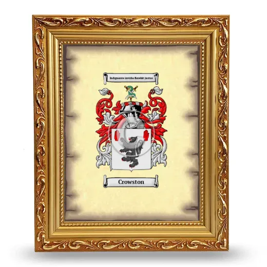 Crowston Coat of Arms Framed - Gold