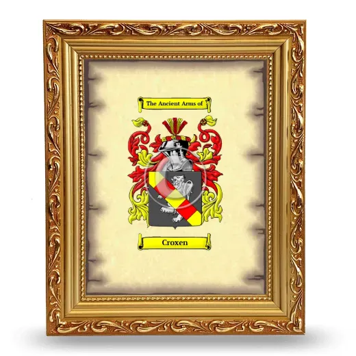 Croxen Coat of Arms Framed - Gold