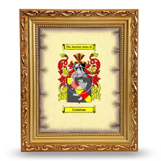 Croxton Coat of Arms Framed - Gold