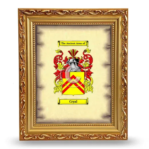 Cryal Coat of Arms Framed - Gold