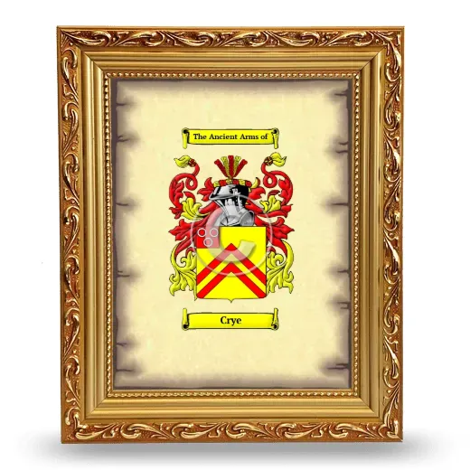 Crye Coat of Arms Framed - Gold