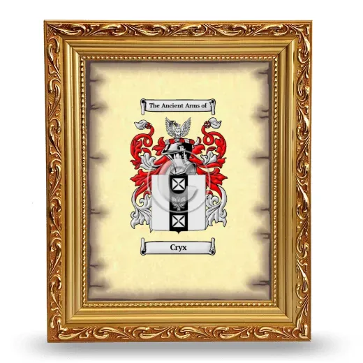 Cryx Coat of Arms Framed - Gold