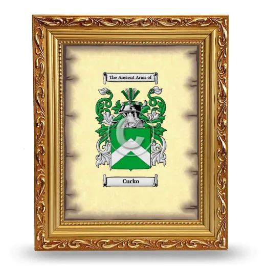 Cucko Coat of Arms Framed - Gold