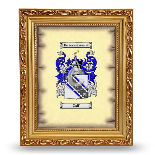 Cuff Coat of Arms Framed - Gold