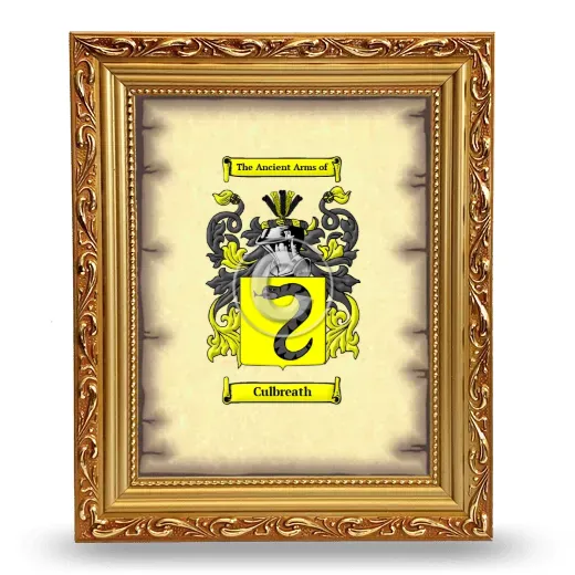 Culbreath Coat of Arms Framed - Gold