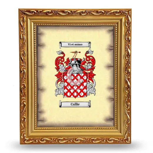 Cullie Coat of Arms Framed - Gold