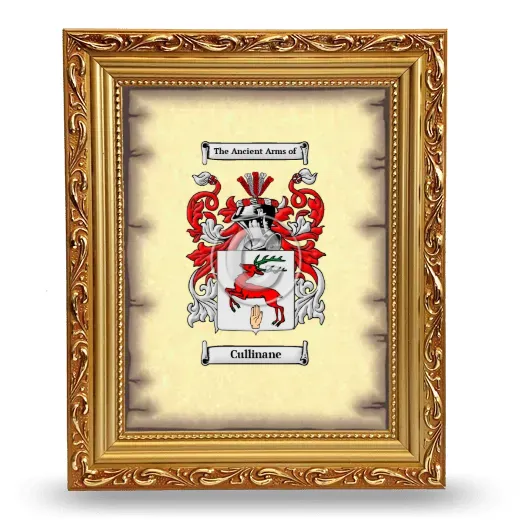 Cullinane Coat of Arms Framed - Gold
