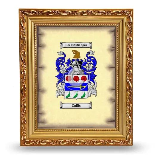 Cullis Coat of Arms Framed - Gold