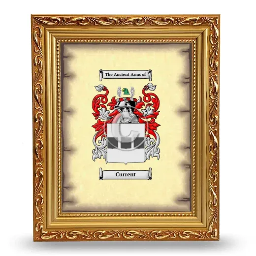 Current Coat of Arms Framed - Gold
