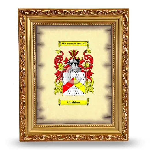 Cushion Coat of Arms Framed - Gold