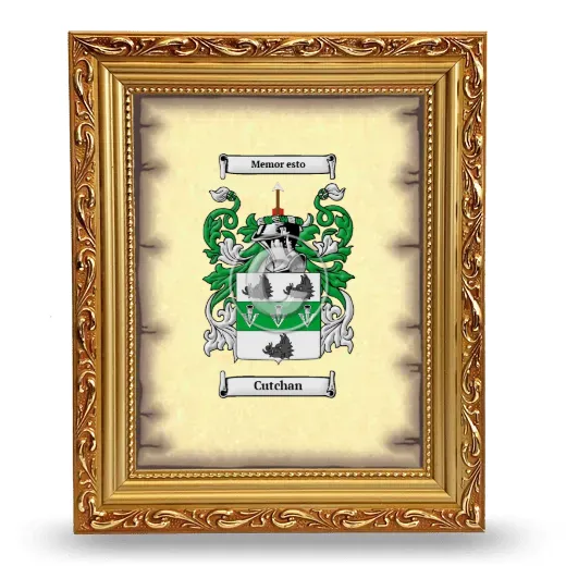 Cutchan Coat of Arms Framed - Gold
