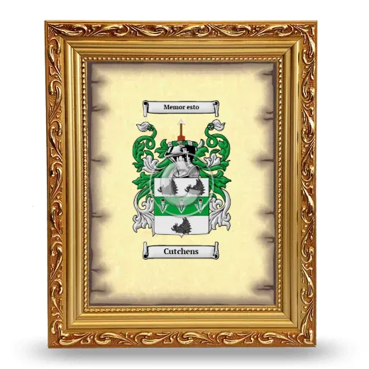 Cutchens Coat of Arms Framed - Gold