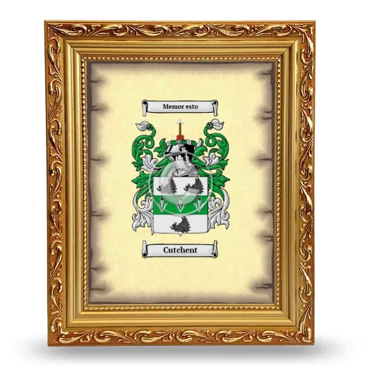 Cutchent Coat of Arms Framed - Gold