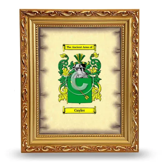 Cuyler Coat of Arms Framed - Gold