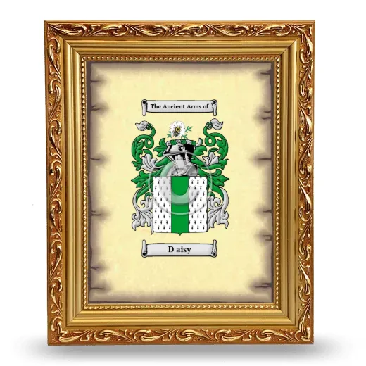 D aisy Coat of Arms Framed - Gold
