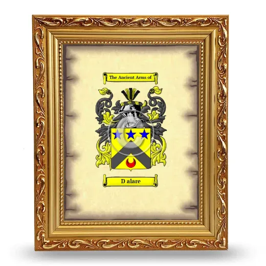 D alare Coat of Arms Framed - Gold