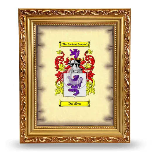Da'silva Coat of Arms Framed - Gold