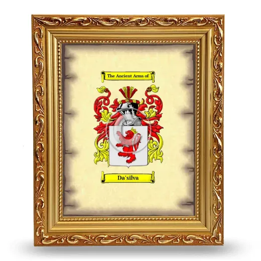 Da'silva Coat of Arms Framed - Gold