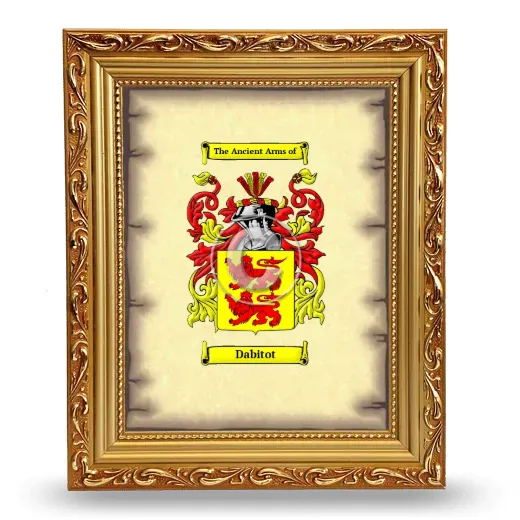 Dabitot Coat of Arms Framed - Gold