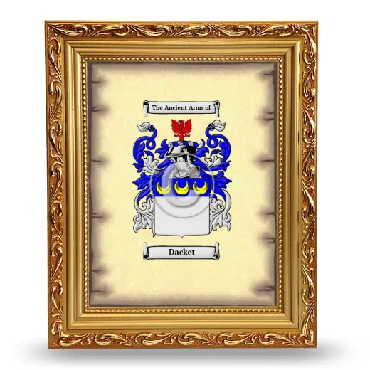Dacket Coat of Arms Framed - Gold