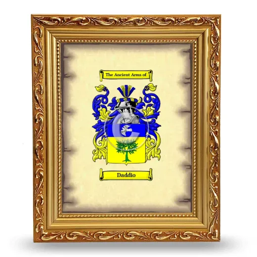 Daddio Coat of Arms Framed - Gold