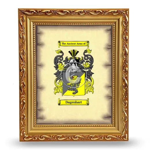 Dagenhart Coat of Arms Framed - Gold