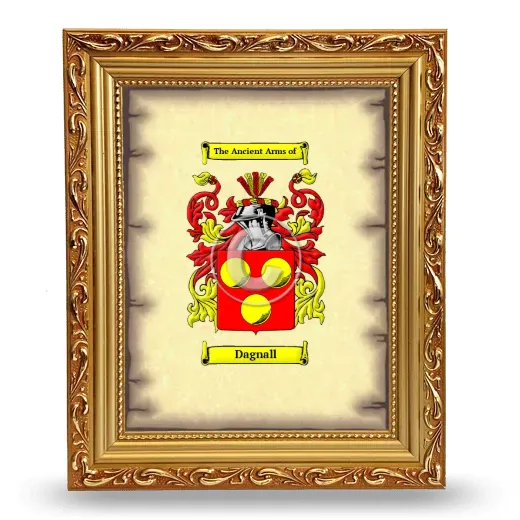 Dagnall Coat of Arms Framed - Gold