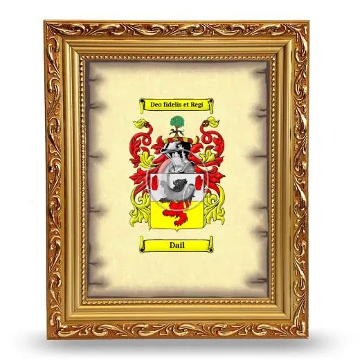 Dail Coat of Arms Framed - Gold
